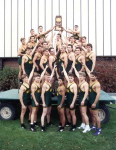 Photo courtesy of NDSU Athletics - The 1997-98 wrestling team won the NCC Championship and the Division II National Championship. The championship team had eight All-Americans and two individual champions. 