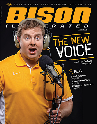 Jeff Culhane on the cover of August 2016 Bison Illustrated
